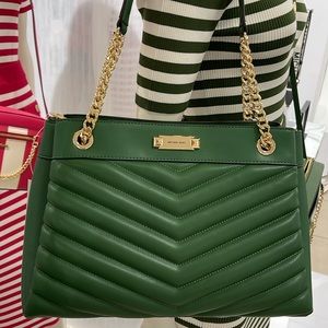 Michael Kors Whitney Women Ladies Medium Tote Shoulder Handbag Bag Purse Green